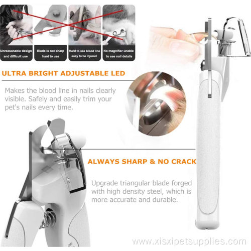 Pet Nail Clippers LED light with nail file